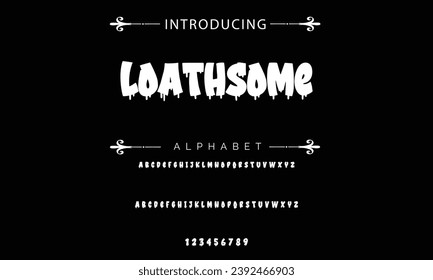 Loathsome Graffiti font text effect, spray and street text style