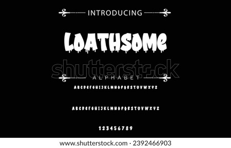 Loathsome Graffiti font text effect, spray and street text style