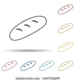 Liebhaber von Brot in mehrfarbigem Stil Symbol. Einfache dünne Linie, Vektorillustration von Lebensmittelsymbolen für i und ux, Website oder mobile Anwendungen