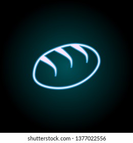 loaves of bread neon icon. Elements of Food set. Simple icon for websites, web design, mobile app, info graphics
