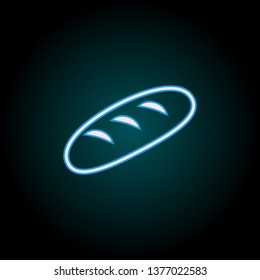 loaves of bread neon icon. Elements of Food set. Simple icon for websites, web design, mobile app, info graphics