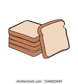 loaves icon over white background, vector illustration