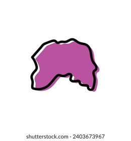 Lobata District of Sao Tome vector map illustration.