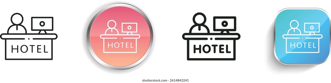 lobby icon. Thin Linear, Regular and Button Style Design Isolated On White Background