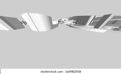 
Lobby interior in graphic design