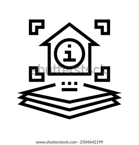 lobby virtual conference line icon vector. lobby virtual conference sign. isolated contour symbol black illustration