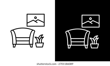 Design do conjunto de ícones brancos do lobby
