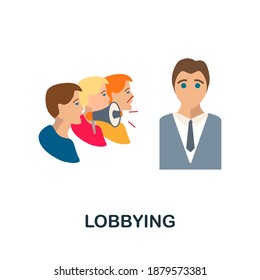 Lobbying Flat Icon. Color Simple Element From Activism Collection. Creative Lobbying Icon For Web Design, Templates, Infographics And More