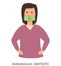 Lobbyist politics icon cartoon vector. Bribery money. Business meeting