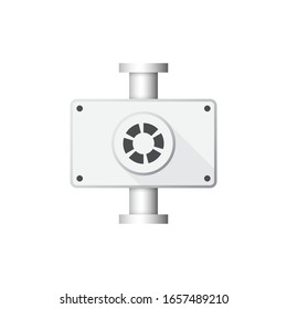 Wasserpumpe und Wasserleitung 
Vektorillustration Icon Design für die Verteilung von Wasser.