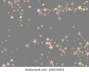 Lobelia simple flowers vector illustration. Gentle meadow blossom elements isolated. Easter holiday pattern. Modern flowers Lobelia primitive blossom. Flowering daisy.