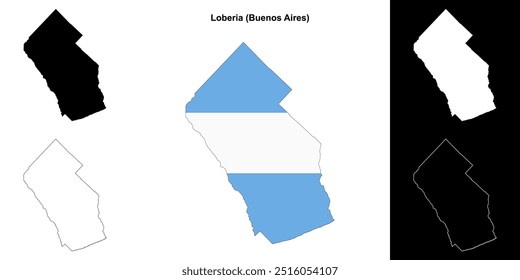 Conjunto de mapas do departamento de Loberia (Buenos Aires)