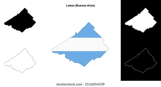 Conjunto de mapas do departamento de Lobos (Buenos Aires)