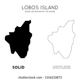 Lobos Island map. Borders of Lobos Island for your infographic. Vector illustration.