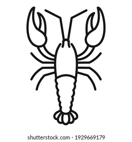 Lobster animal icon. Outline lobster animal vector icon for web design isolated on white background