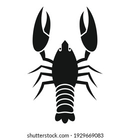 Lobster animal icon. Simple illustration of lobster animal vector icon for web design isolated on white background