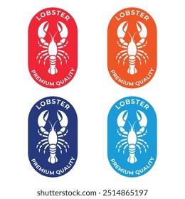 lobster badge minimalist logo design