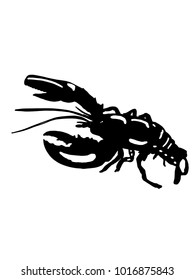 lobster black white