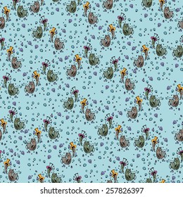 Lobster cartoon character pattern for background/wallpaper