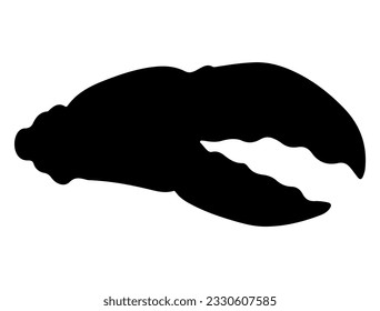 Lobster Claw Silhouette Vector Art