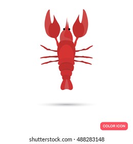 Lobster color flat icon