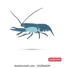 Lobster color flat icon for web and mobile design