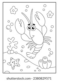 Lobster coloring pages for kids