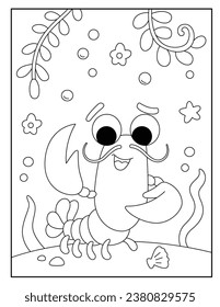 Lobster coloring pages for kids