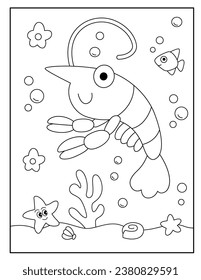 Lobster coloring pages for kids