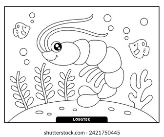 Lobster coloring pages for kids