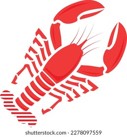 lobster concept, crab vector design, Sea Food symbol, Underwater Animals aquatic Common species illustration