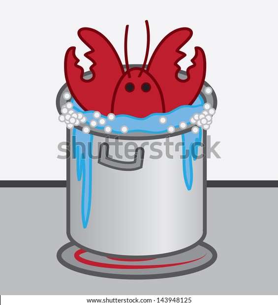 Lobster Cooked Boiling Pot Water Stock Vector (Royalty Free) 143948125 ...