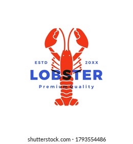 lobster craw fish seafood logo vector icon illustration