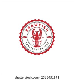 Lobster Crawfish Shrimp Logo Design Vector Image