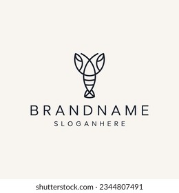 Lobster Crayfish Prawn Shrimp Crab for Seafood Restaurant Classic Vintage luxury logo design