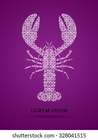 Lobster ,designed using line geometric  graphic vector.