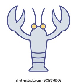 Lobster Fill inside vector icon which can easily modify or edit 