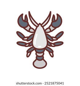 Lobster Filled Icons , Vector illustration