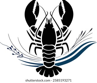 lobster fish art design illustration