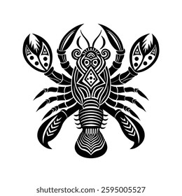 Lobster Fish Silhouette vector design