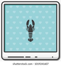 Lobster flat vector icon.