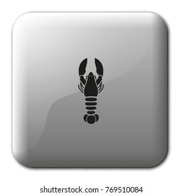 Lobster flat vector icon.