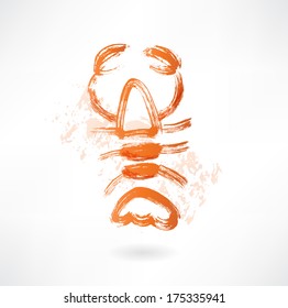 lobster grunge icon