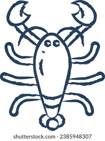 lobster hand drawn vector illustration