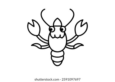 lobster head clipart vector illustration