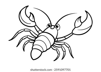 lobster head clipart vector illustration