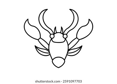 lobster head clipart vector illustration