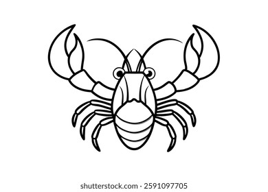 lobster head clipart vector illustration