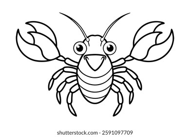 lobster head clipart vector illustration