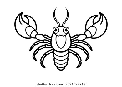 lobster head clipart vector illustration